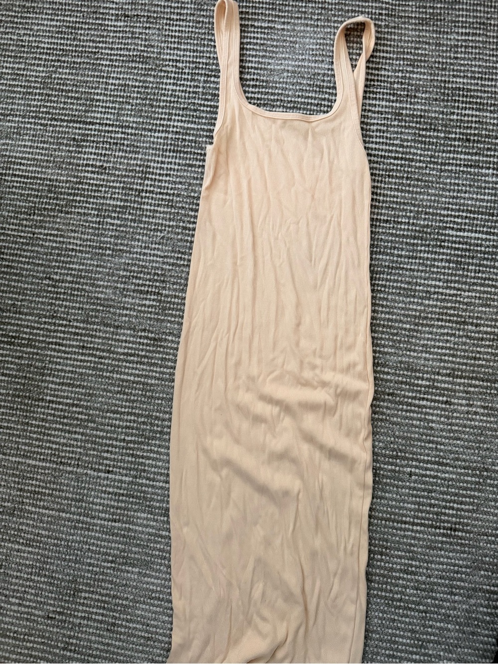 Aritzia Sleeveless Midi Tank Dress in Light Nude